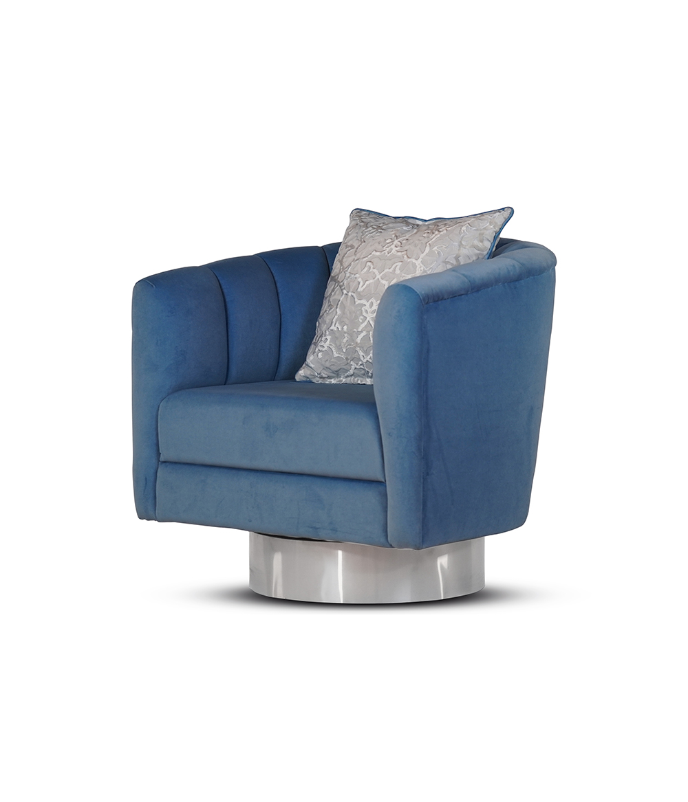 Swivel Chair Blue | Haya House